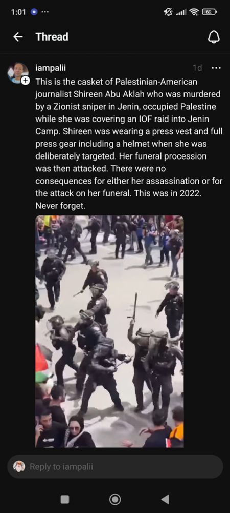 Screenshot of a thread