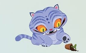 michi con su némesis