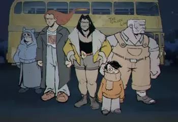 The main characters from the youtube horror comedy series "Hunter: The Parenting"