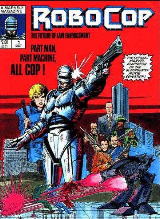 The cover of the Marvel Comics adaptation of ROBOCOP.