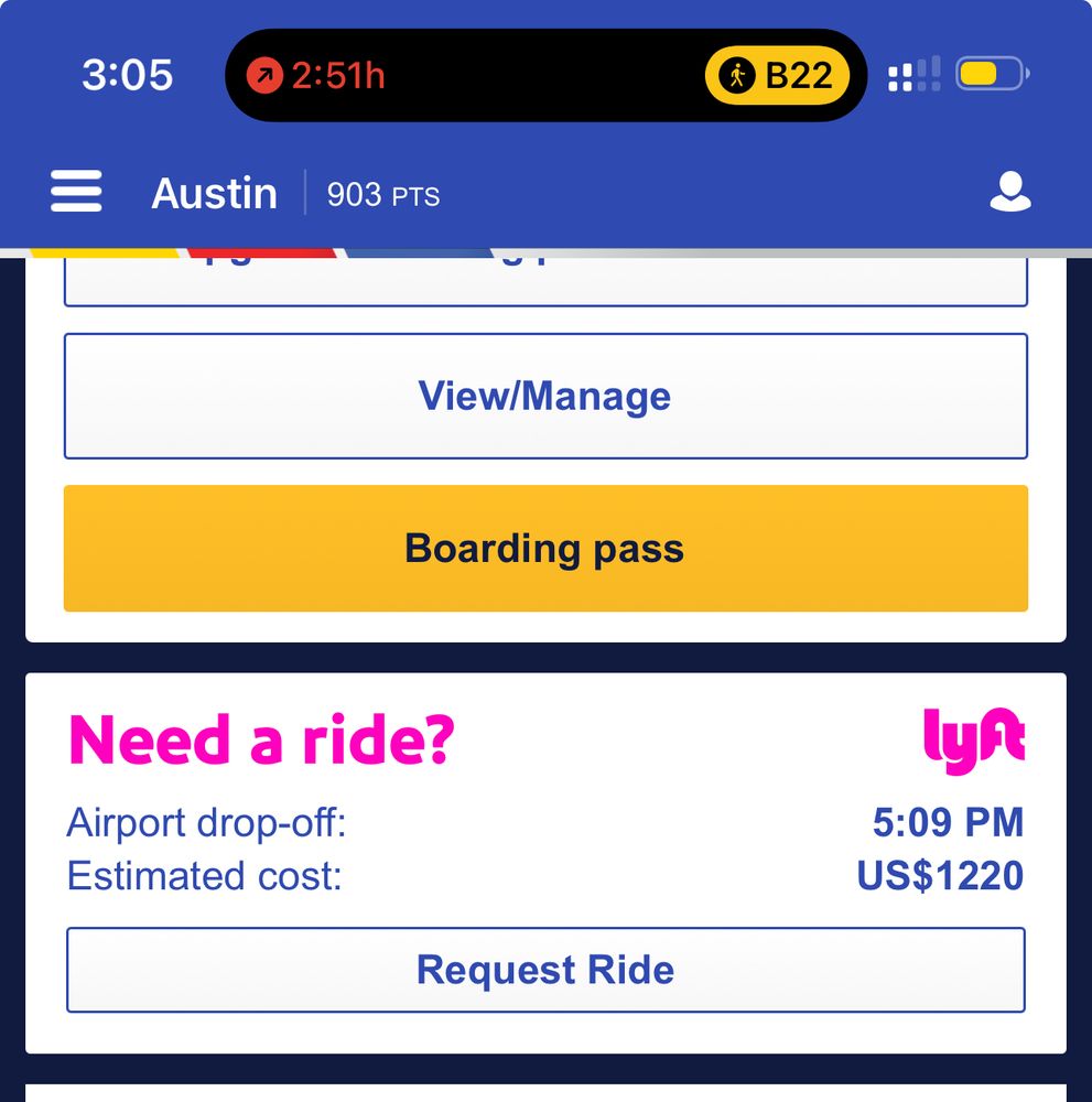 Insane price of Lyft ride 