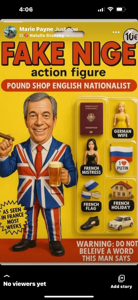 But Nigel Farage in a barbecue apron