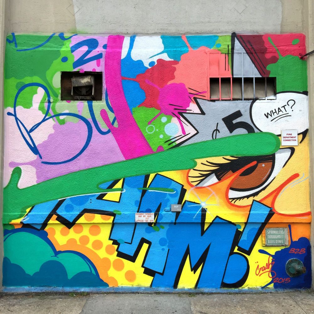 Mural by Crash for Arts Org in Long Island City in Queens, New York. 