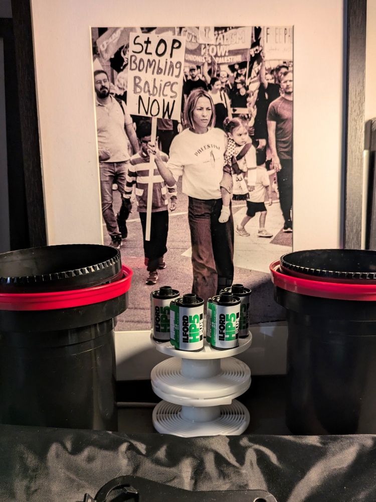Four rolls of Ilford HP5 awaiting development