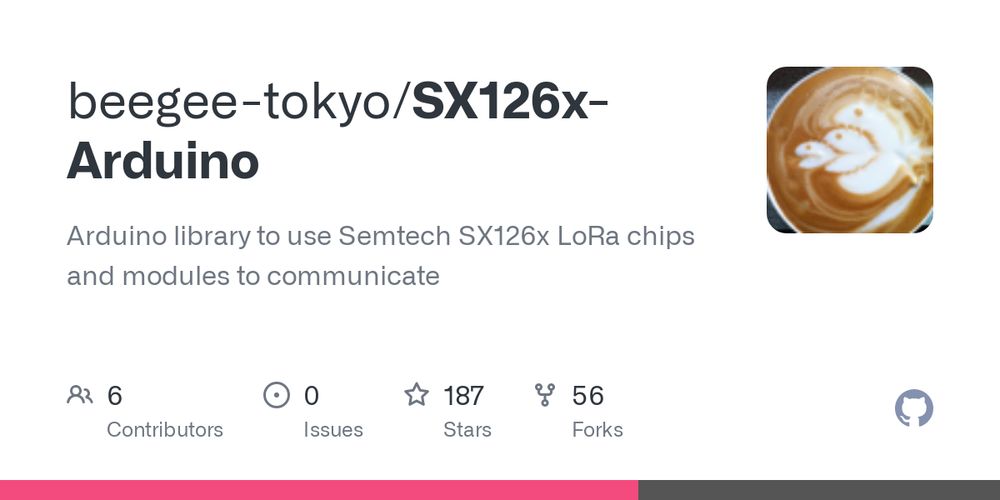 GitHub - beegee-tokyo/SX126x-Arduino: Arduino library to use Semtech SX126x LoRa chips and modules to communicate