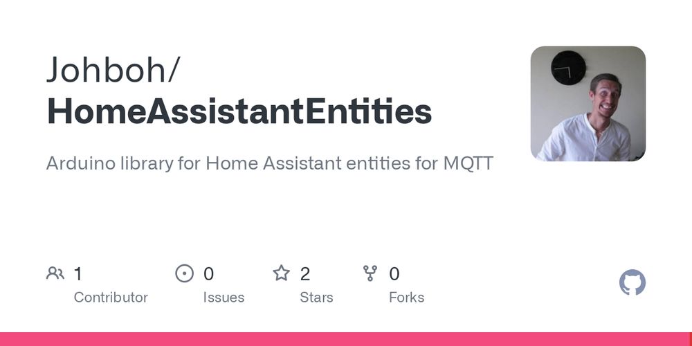 GitHub - Johboh/HomeAssistantEntities: Arduino library for Home Assistant entities for MQTT