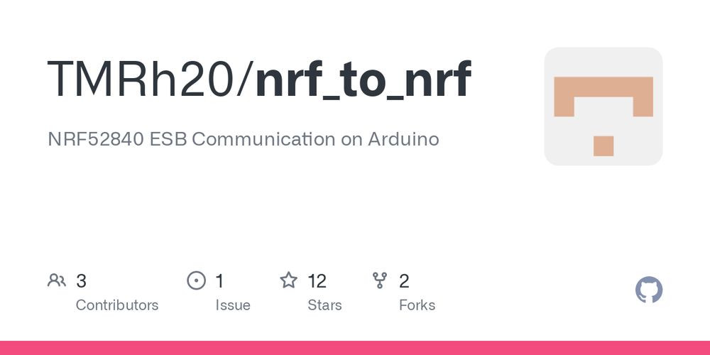 GitHub - TMRh20/nrf_to_nrf: NRF52840 ESB Communication on Arduino