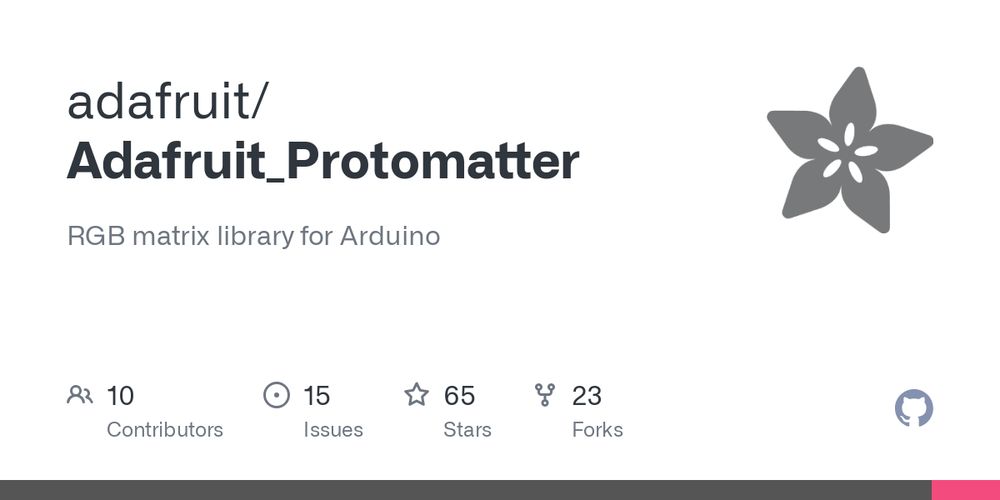 GitHub - adafruit/Adafruit_Protomatter: RGB matrix library for Arduino