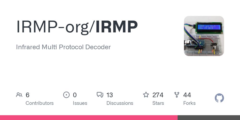 GitHub - IRMP-org/IRMP: Infrared Multi Protocol Decoder