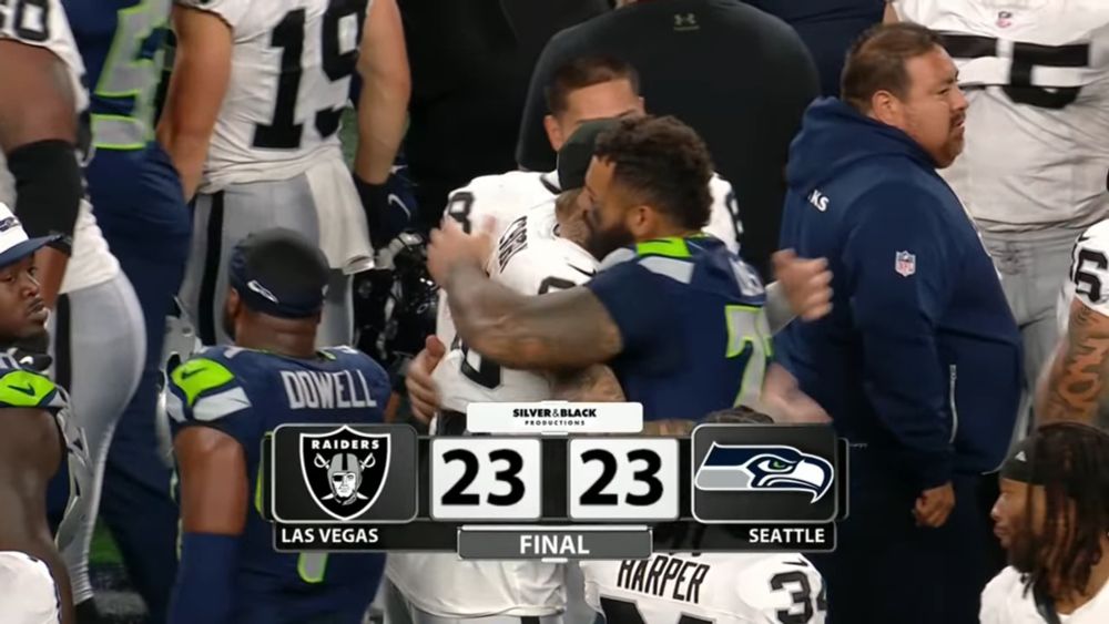 Seattle Seahawks 23, Las Vegas Raiders 23, Final