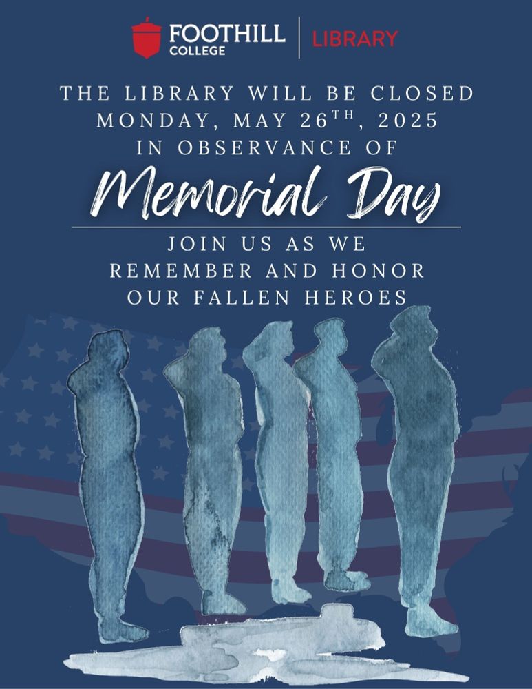 Image informing people of library closure for Memorial Day.
