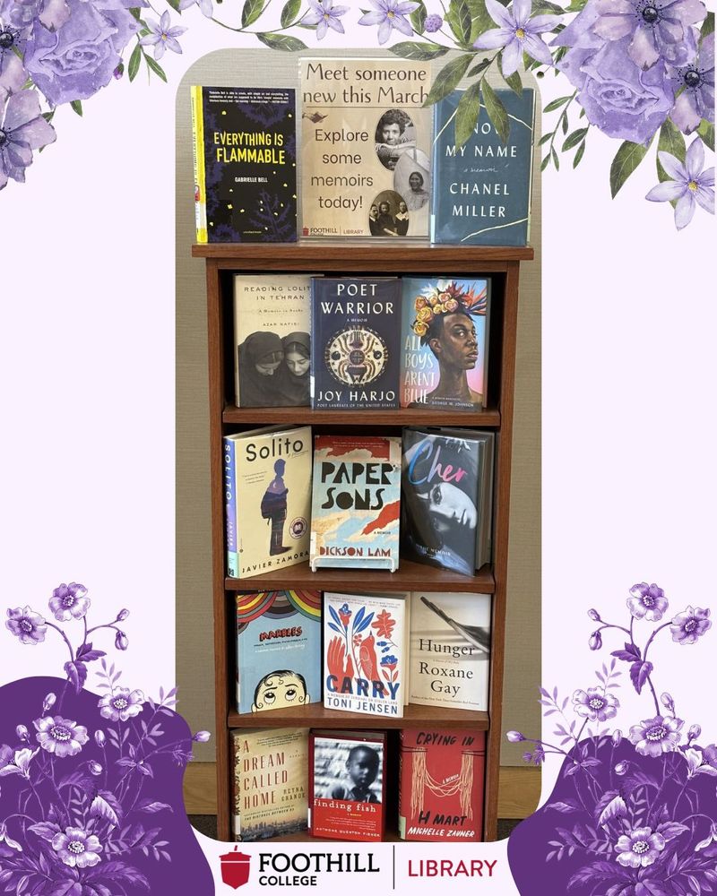 photo of bookshelf with memoirs