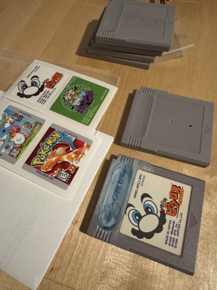 Game Boy cartridge supplies
