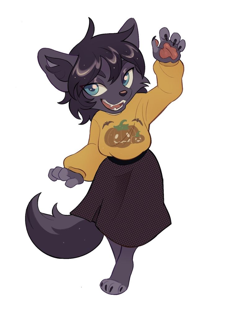 Chibi style anthro character drawing