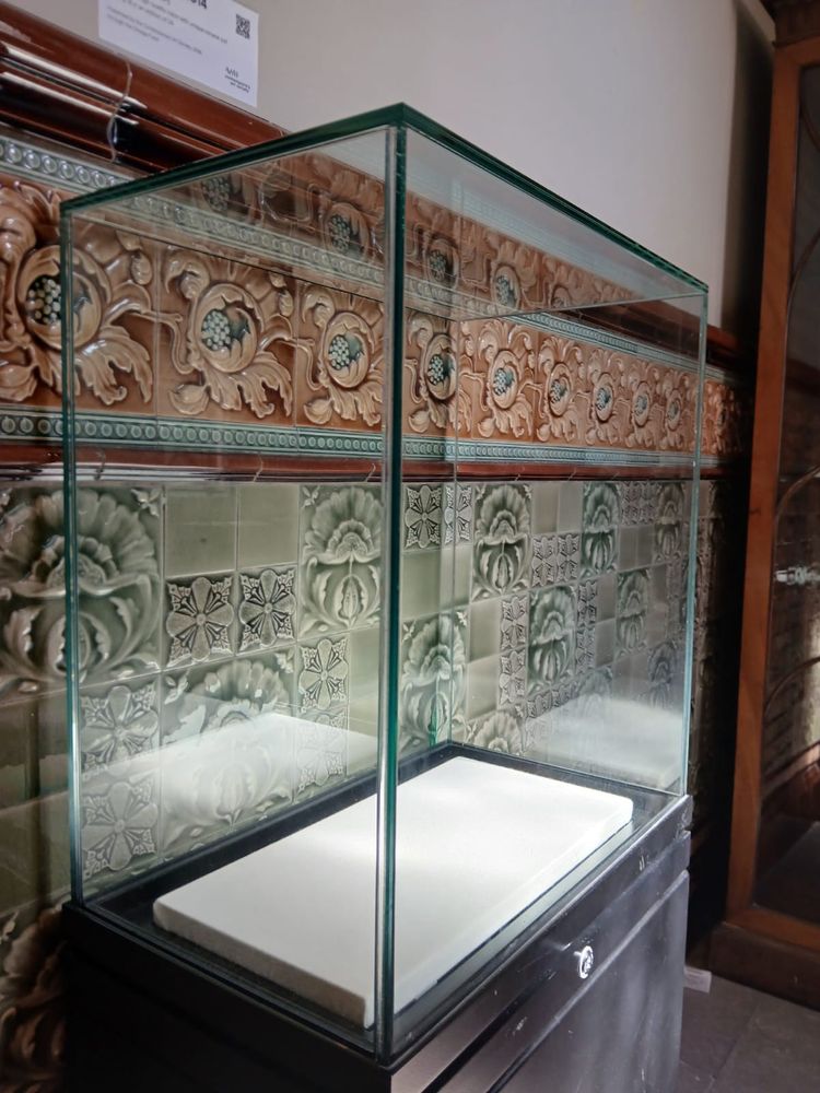 An empty, but beautifully lit case in Old Tullie House.