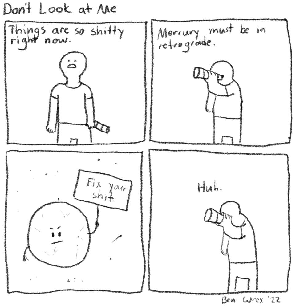 A four panel comic titled 