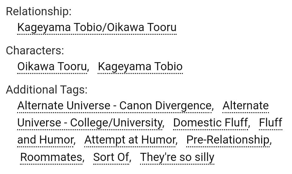 tags for fic