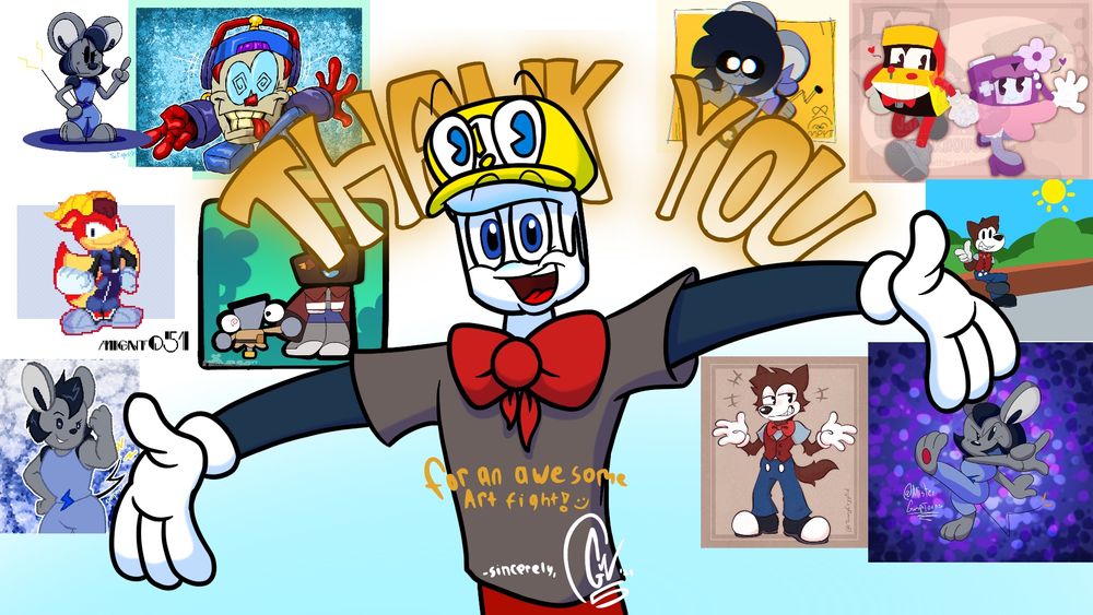 “Thank you for an awesome art fight! Sincerely, Geekinearrior5”