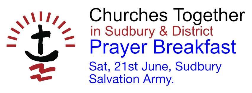 Prayer Breakfasts

This Saturday, 21 June, we are at Sudbury Salvation Army.

We meet on Saturdays from 8 to 9.30am for a light breakfast, a time of fellowship and a time for prayer.

On 28 June we are at St Gregory’s Church, Sudbury.

Do join us if you can. You will be most welcome, whether you have never been before, or have not been for a couple of years, or are a regular!