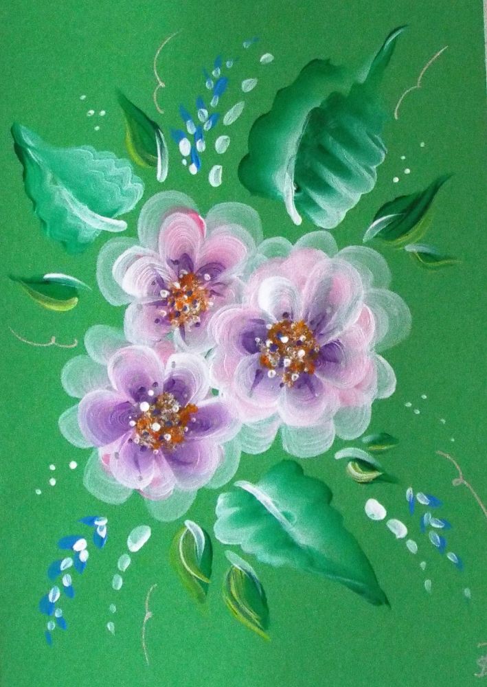 Folk art flower painting