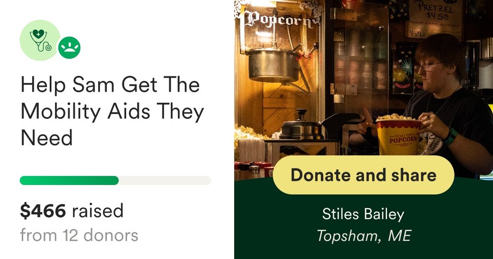 Donate to Help Sam Get The Mobility Aids They Need, organized by Stiles Bailey