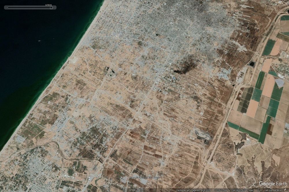 Corredor Netzarim (Gaza) en junio de 2024