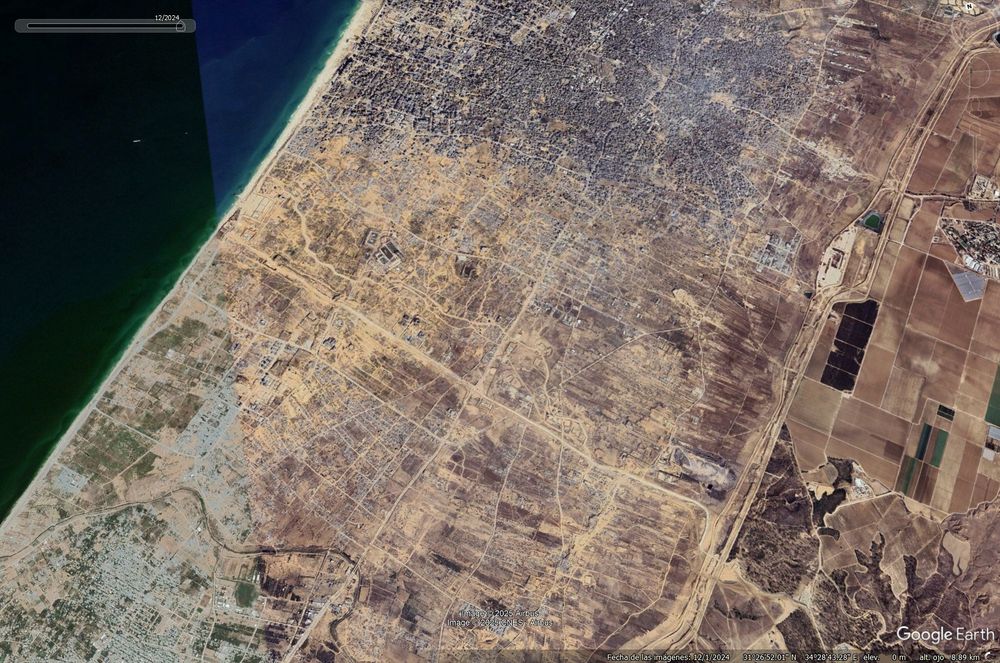 Corredor Netzarim (Gaza) en diciembre de 2024