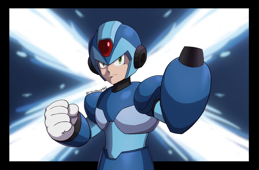 Fanart of X from the Mega Man X series