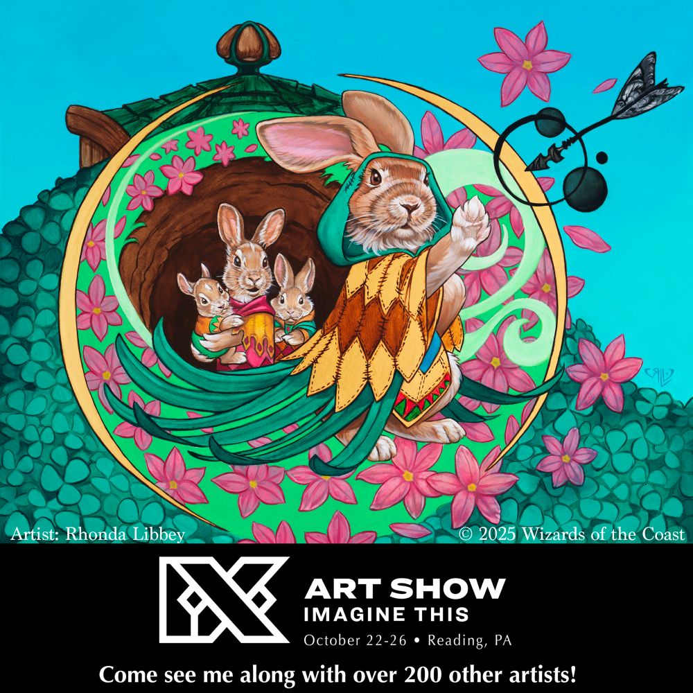 My painting Strength of Will for Magic the Gathering along with information about an upcoming show I will be at!