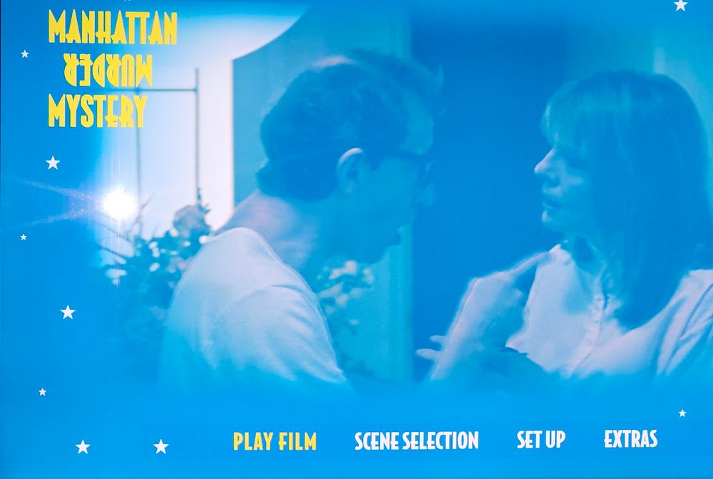 Menu for 'Manhattan Murder Mystery' Blu-Ray