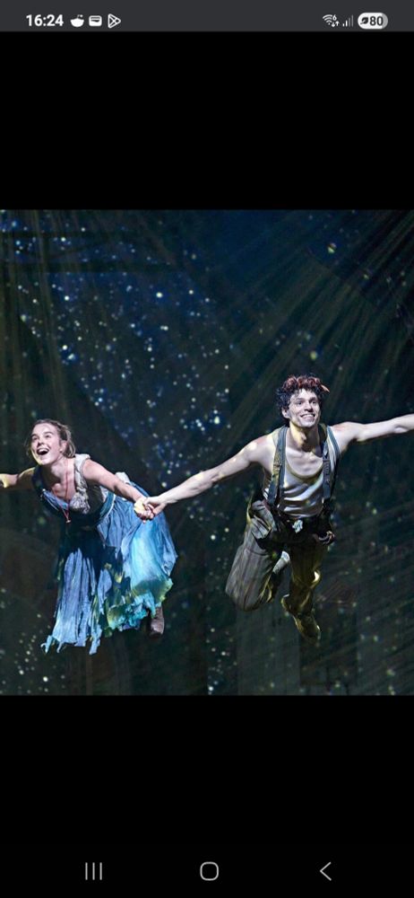 Image of Wendy & Peter Pan flying
