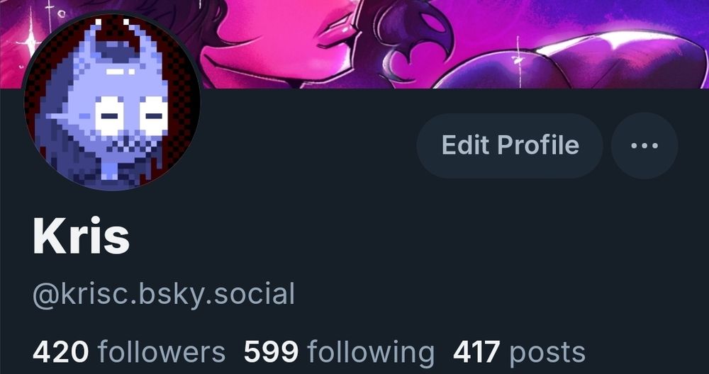 screenshot of my follower count: 420