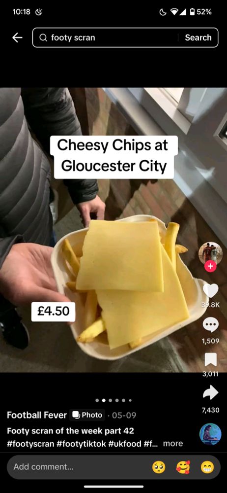 Cheesy chips that are just.... Fries with loose slices of cheese on top