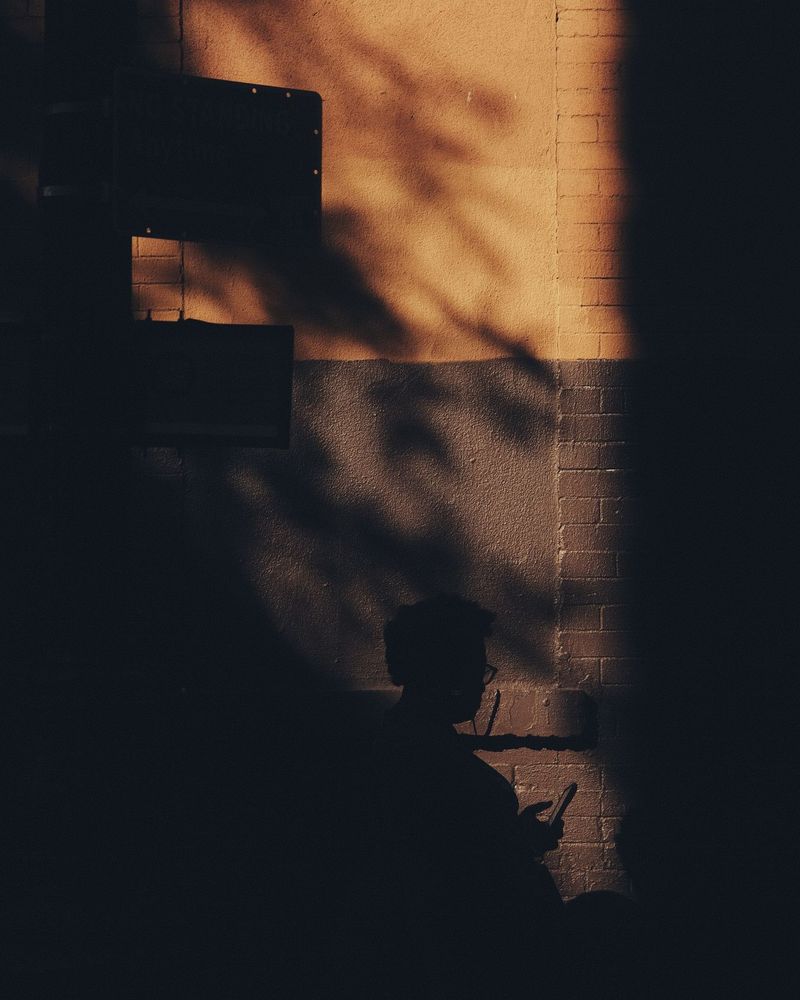 Silhouette in Greenwich Village, Manhattan, New York