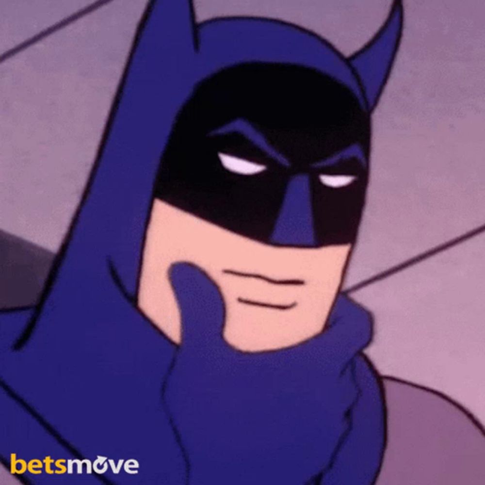 a cartoon drawing of batman with a betsmove logo in the corner