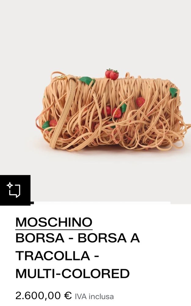 L'algoritmo mi propone borse improbabili a prezzi ridicoli come se io non fossi quella che compra sempre la solita borsa, enorme, declinata in nero o marrone, con tante tasche e che costa meno di un cappuccino. Che tristezza, dopo anni non mi conosce per nulla: l'algoritmo è sicuramente uomo.