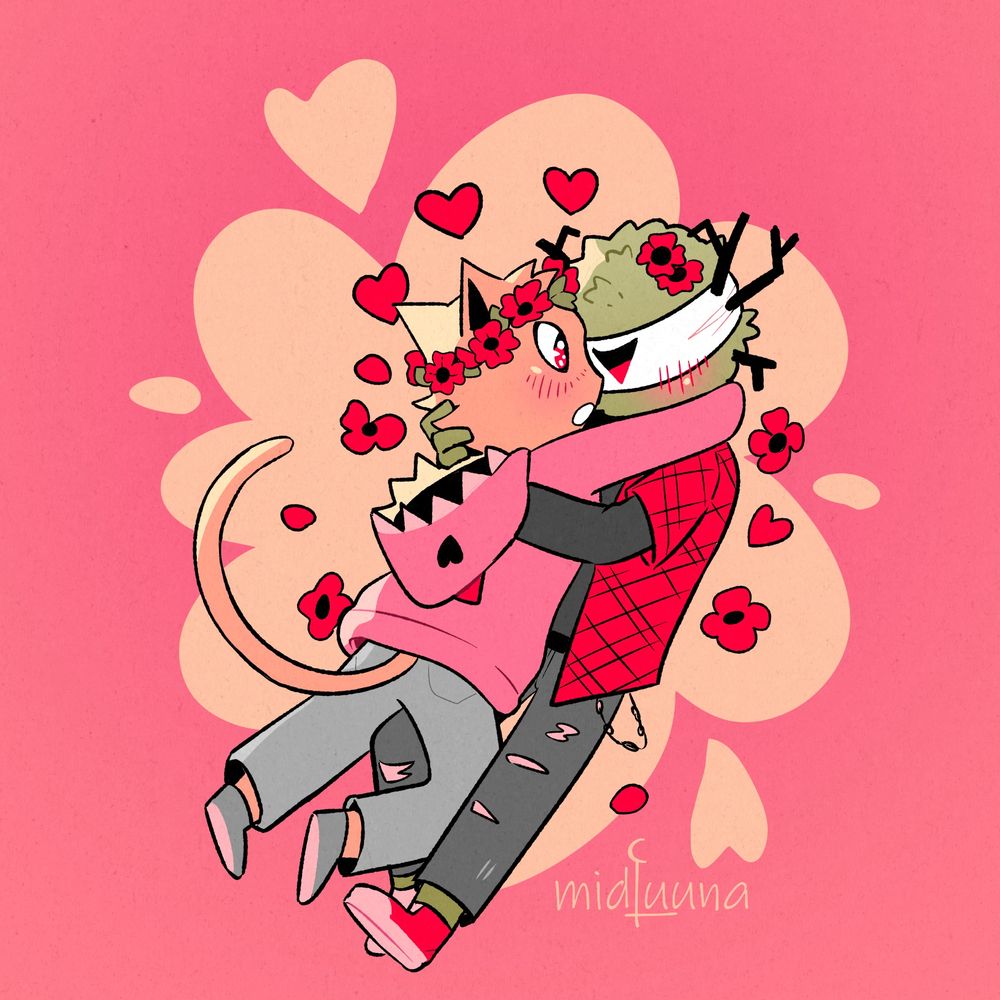 Leshycat hugging 