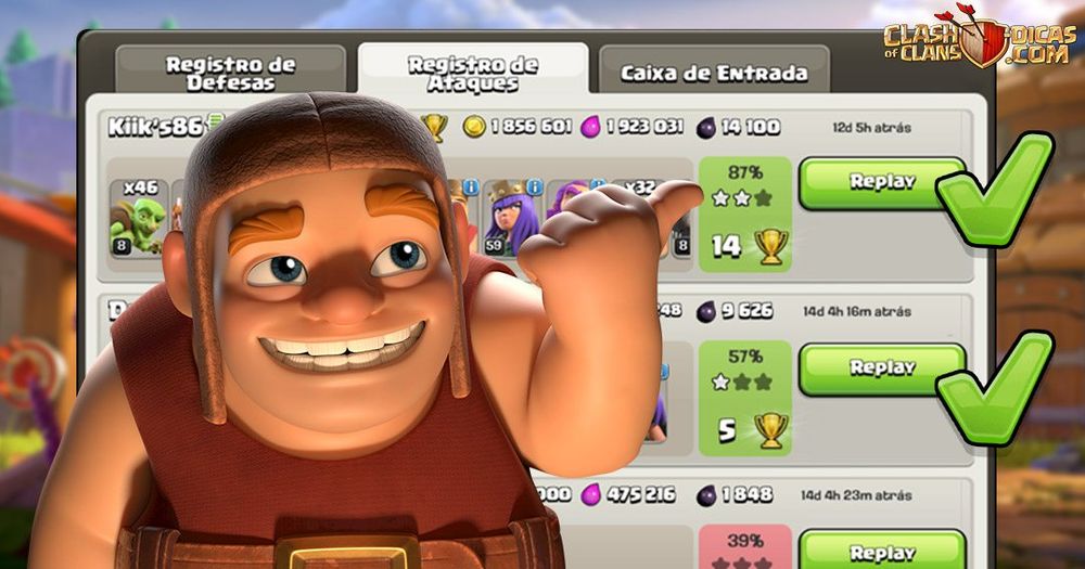 Nova Atualização Opcional Disponível: Corrigidos Replays e Máquinas de Cerco - COC Dicas