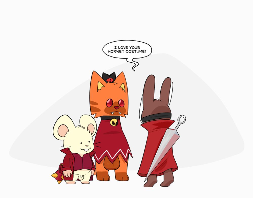 Showing up to the Holloween Knight party