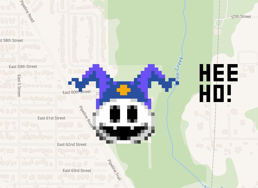 pixel art of Jack Frost from the Megami Tensei series