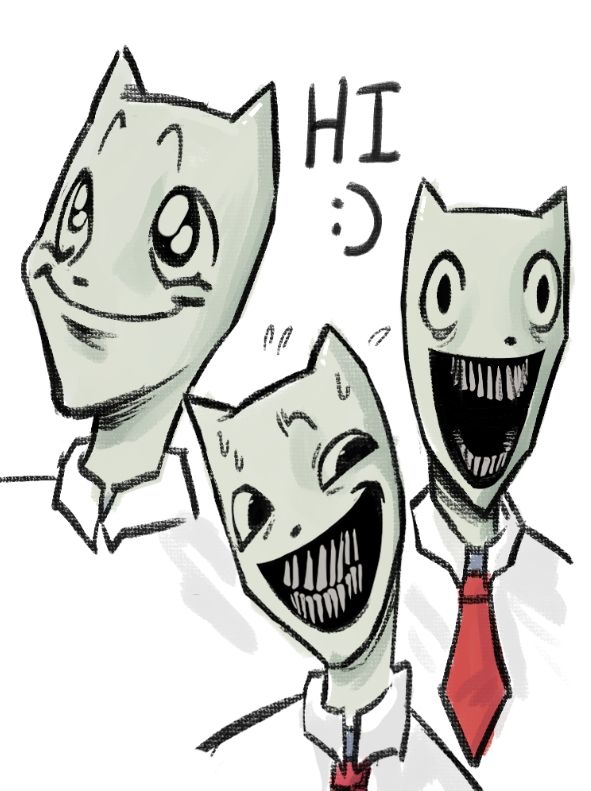 Mr Kat! Weird green plastic smiling cat in a suit. 