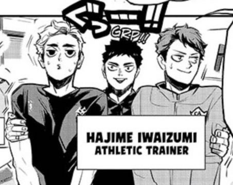 atsumu, iwaizumi, and oikawa from the haikyuu manga