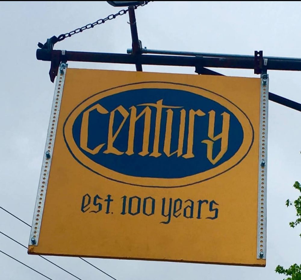 A photograph of the signage of the performance Venue called Century, which is located at 1350 S 29th St, Philadelphia, PA 19146.