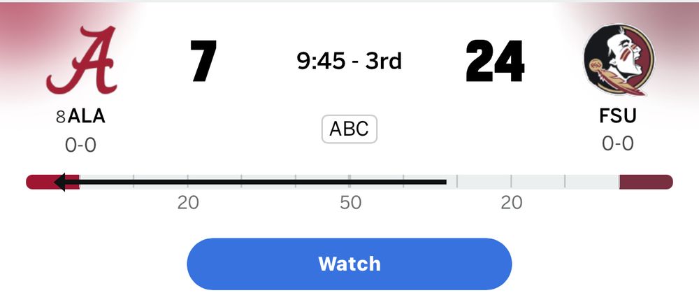 Bama getting that ass beat
