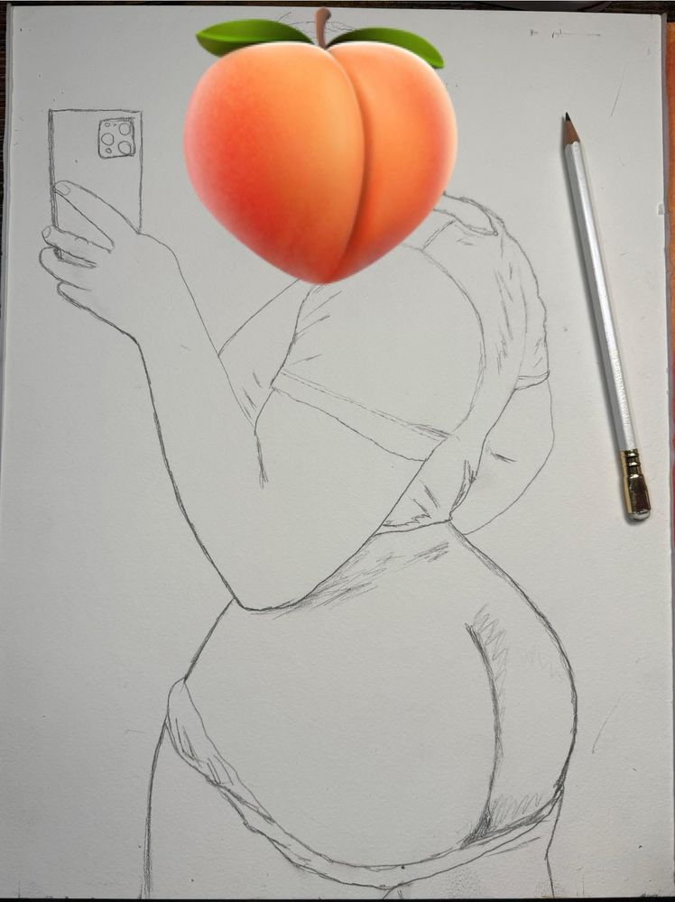 A pencil sketch in progress, drawn on paper. The figure is gender non-conforming, seated in a soft yet powerful pose. Their body is full, grounded, and expressive—capturing beauty beyond the binary. The torso is partially shaded to define depth and curves, and the facial features are gently rendered with emotion and ambiguity. Their form leans into androgyny, embracing both softness and strength. The lines are intentional but still evolving, with visible sketch marks and unfinished edges hinting at the upcoming gouache painting. This work-in-progress honors fluidity, sacred embodiment, and the defiant joy of being wholly oneself.