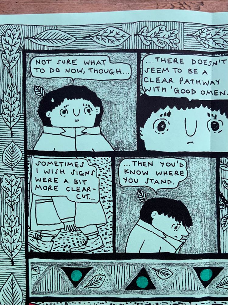 Detective Tso is pondering good omens and whether they can be easily read. …the conclusion is that it would be nice if they were more clear-cut…then you’d know where you stand.