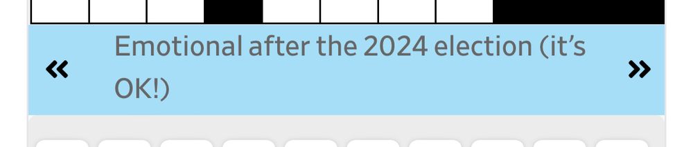 Crossword Clue - “Emotional after the 2024 election (it’s OK!)”