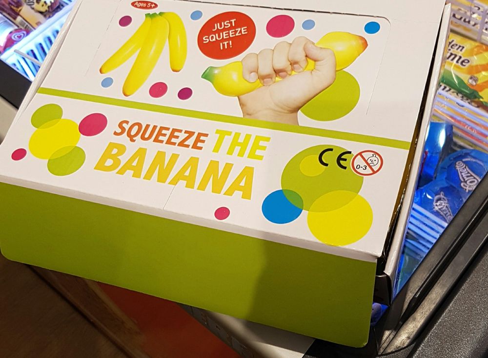 box of novelty bananas