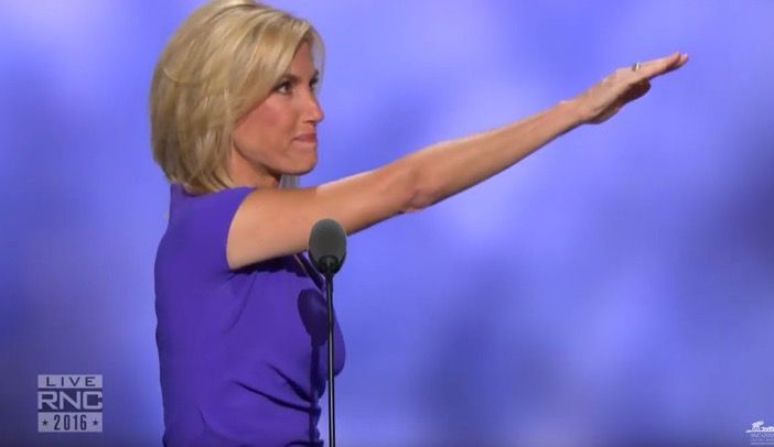 Laura Ingraham seig heil. 