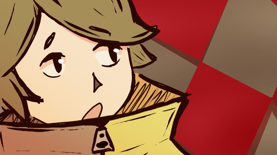 Yuta Gamon from the anime Occultic;Nine, drawn in my artstyle. He is speaking casually to someone offscreen.